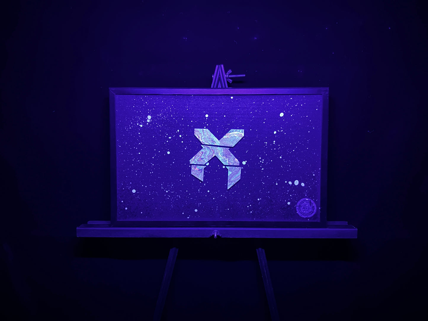 Cool Blue Wakaan Mini Cork Board - Original Piece