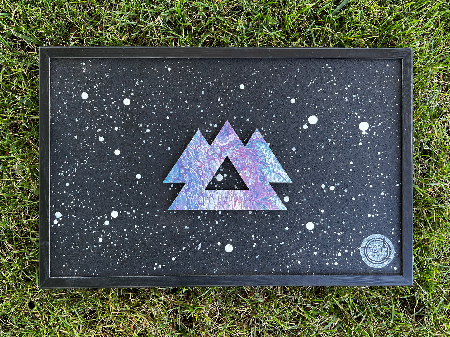 Cool Blue Wakaan Mini Cork Board - Original Piece