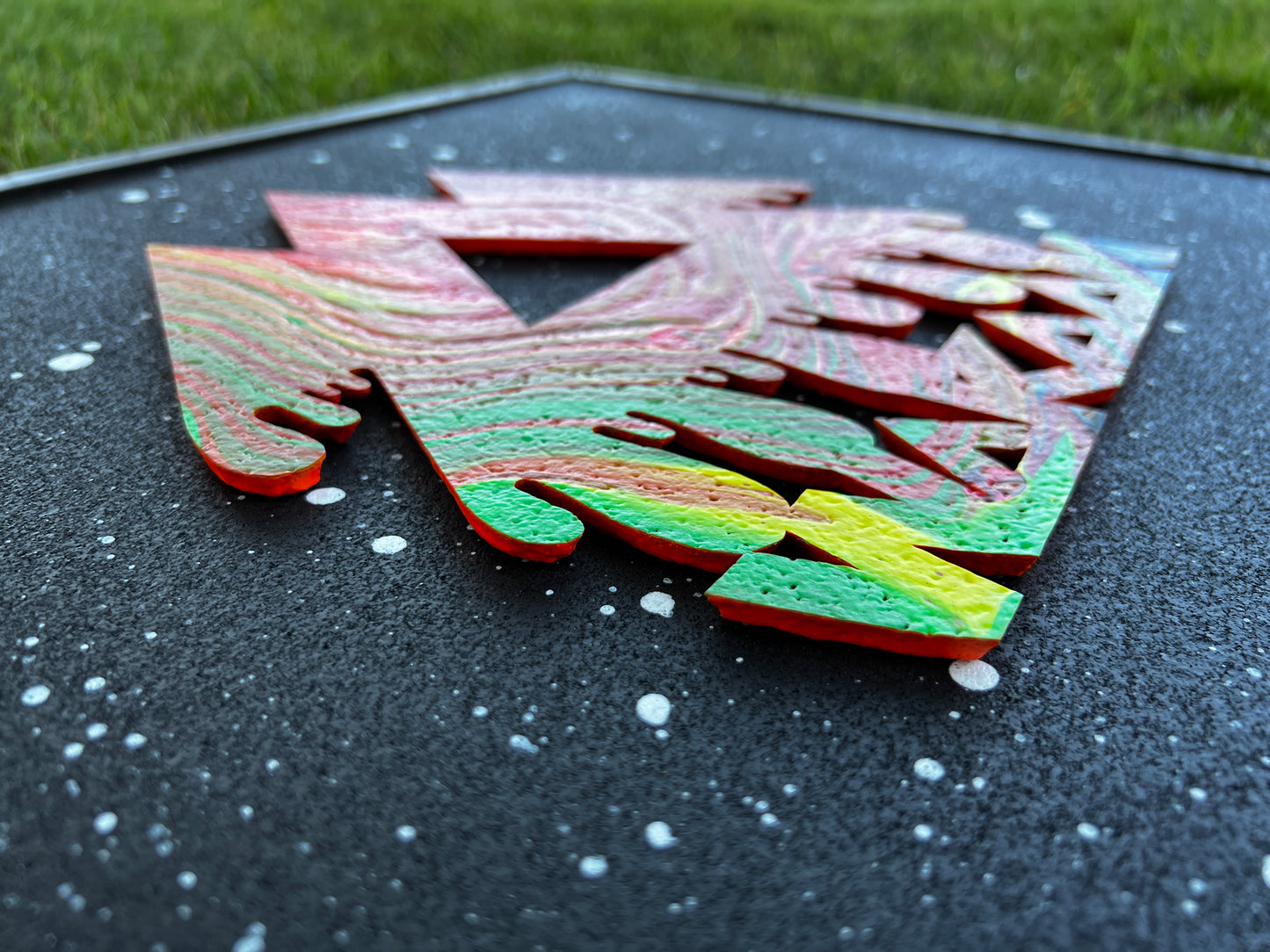 Burning Sunset Dripping Wakaan Cork Board - Original Piece