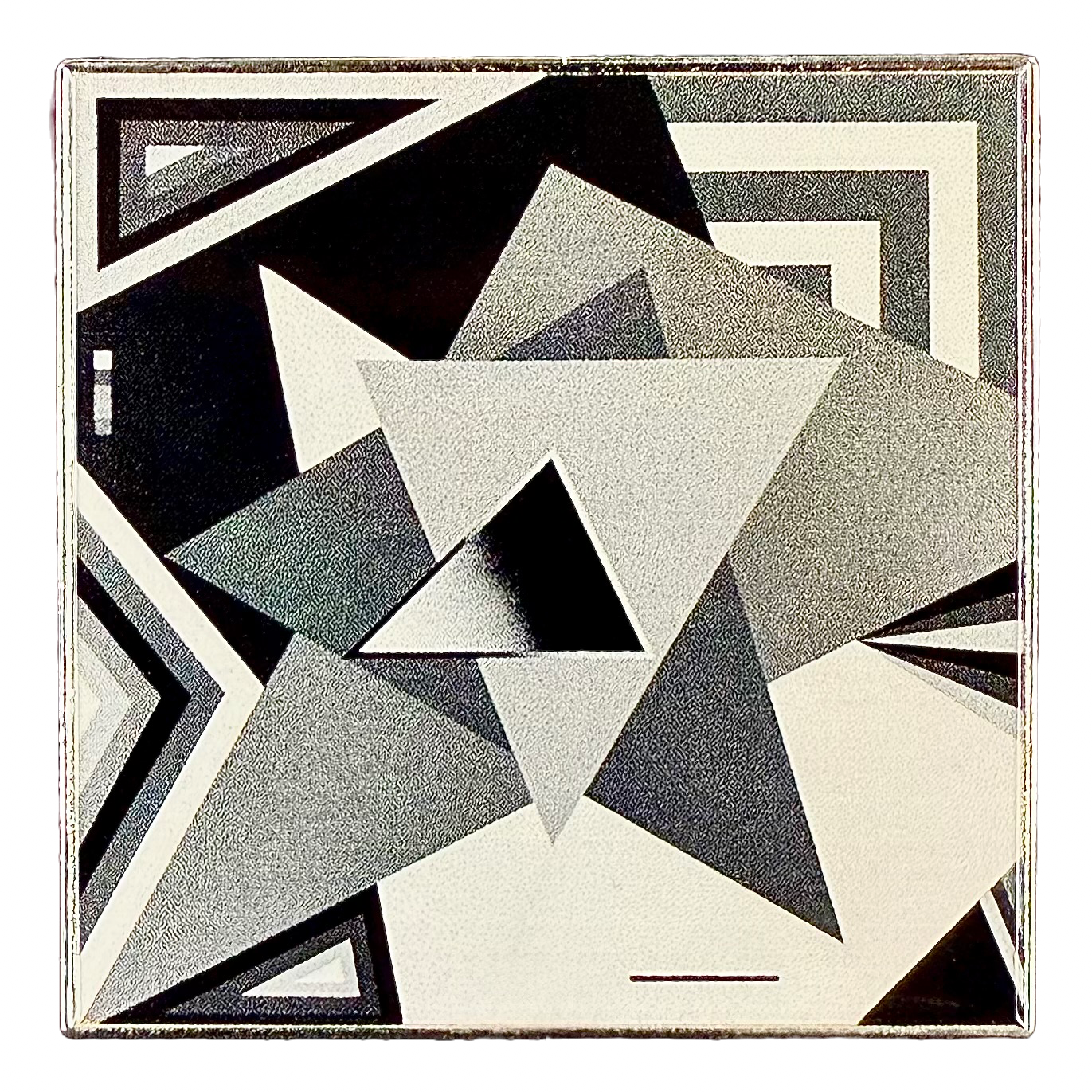 Lines and Triangles 1.5" Pin