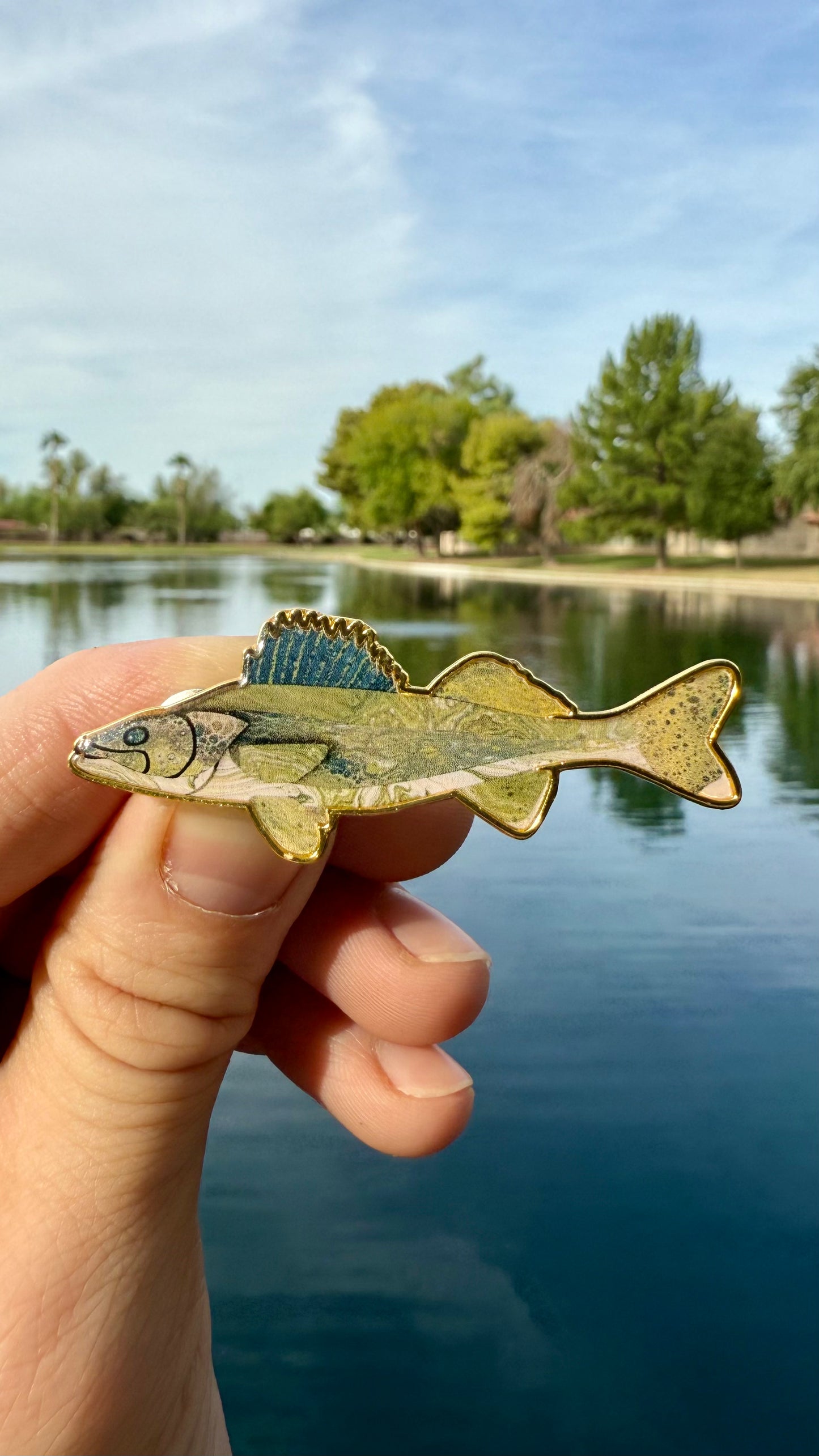 Walleye John (V2 Gold) - 2.25" Image Pin