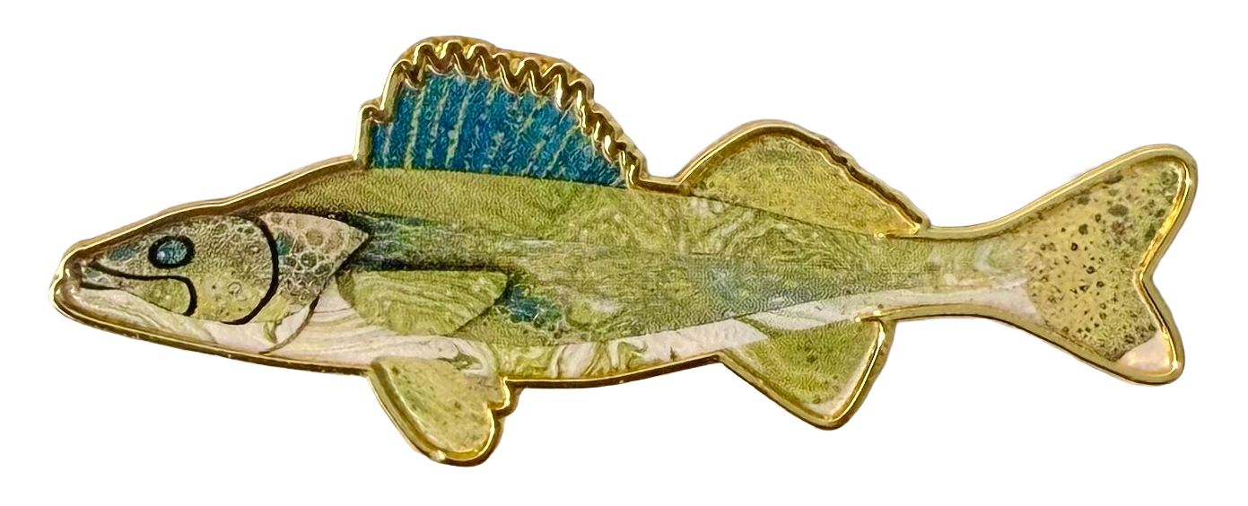 Walleye John (V2 Gold) - 2.25" Image Pin