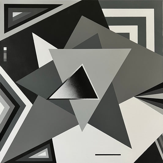 Triangles and Lines - 12 x 12" Poster Print