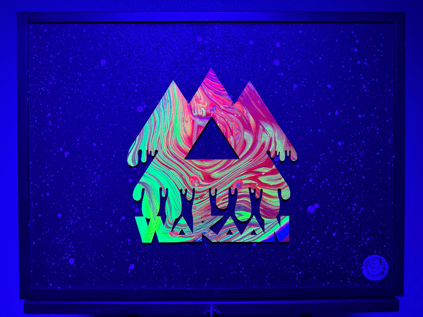 Burning Sunset Dripping Wakaan Cork Board - Original Piece