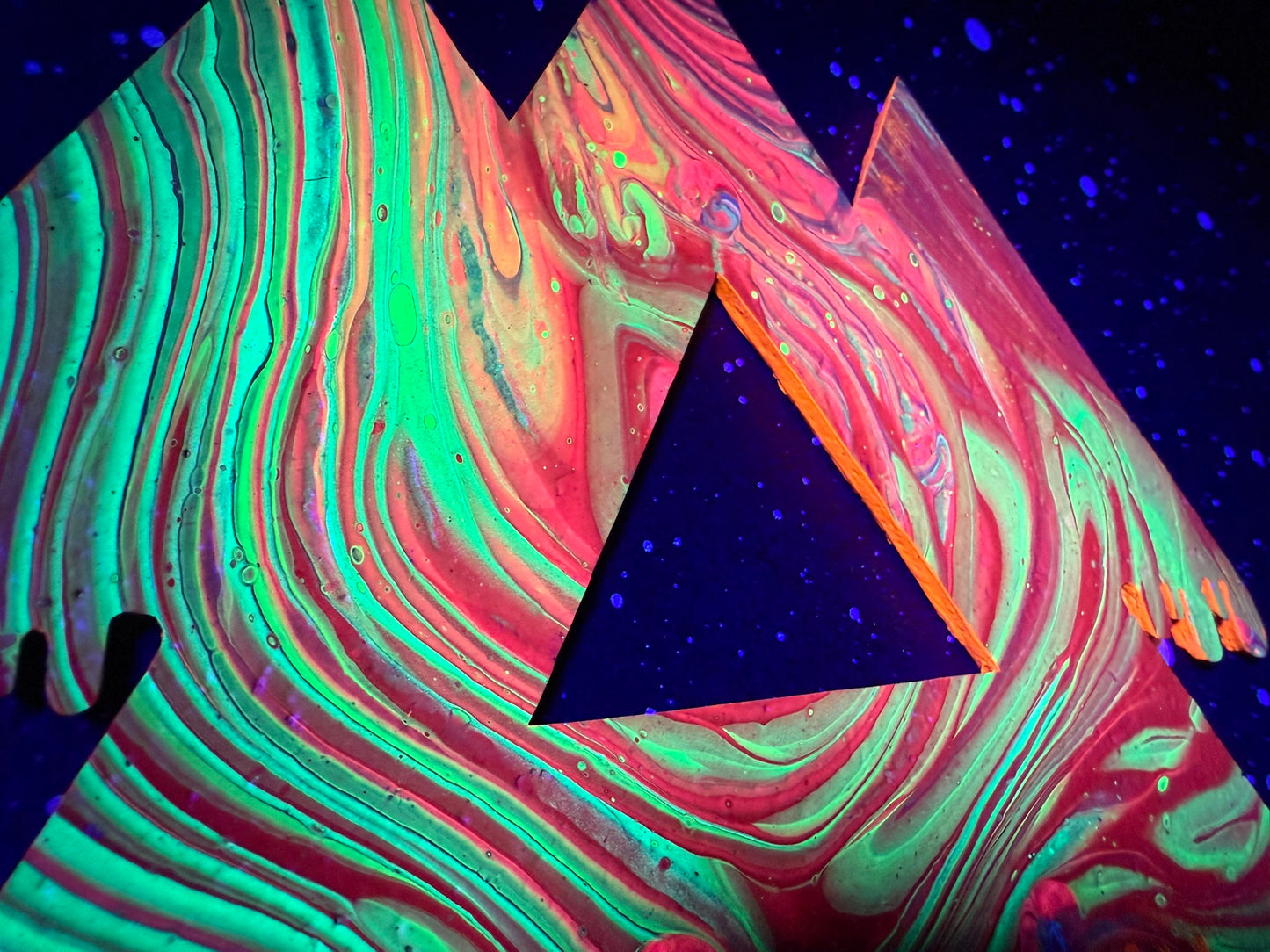 Burning Sunset Dripping Wakaan Cork Board - Original Piece