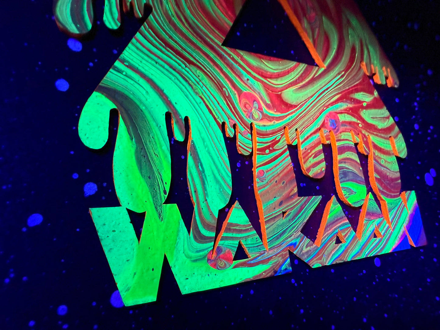 Burning Sunset Dripping Wakaan Cork Board - Original Piece