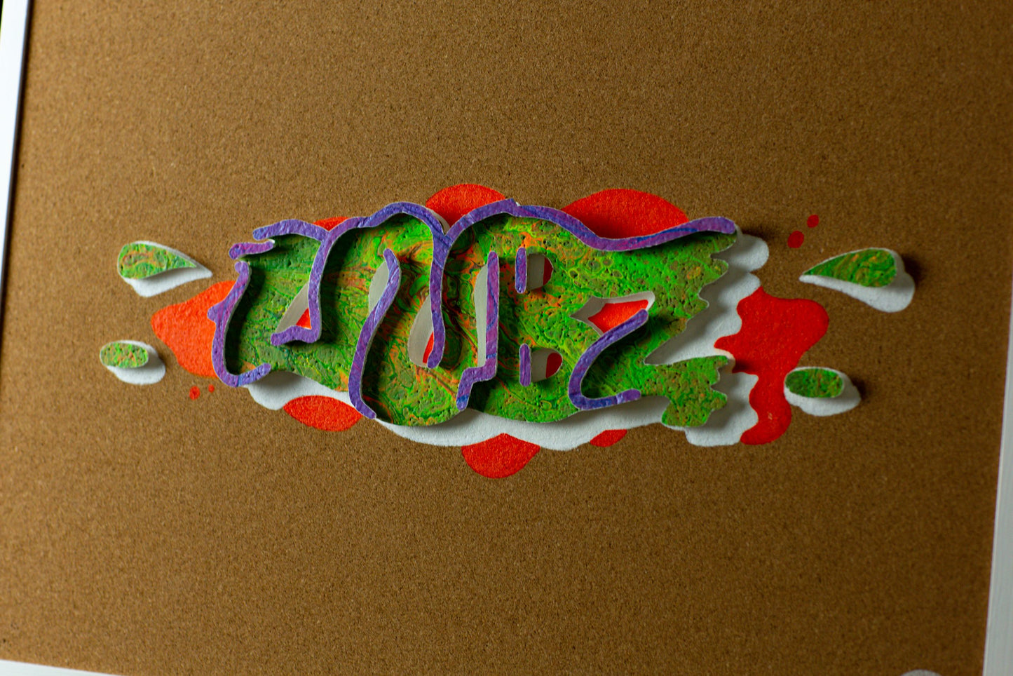 Warm WUBZ Cork Board (Customs by Luke x Searching One Art) - Original Piece