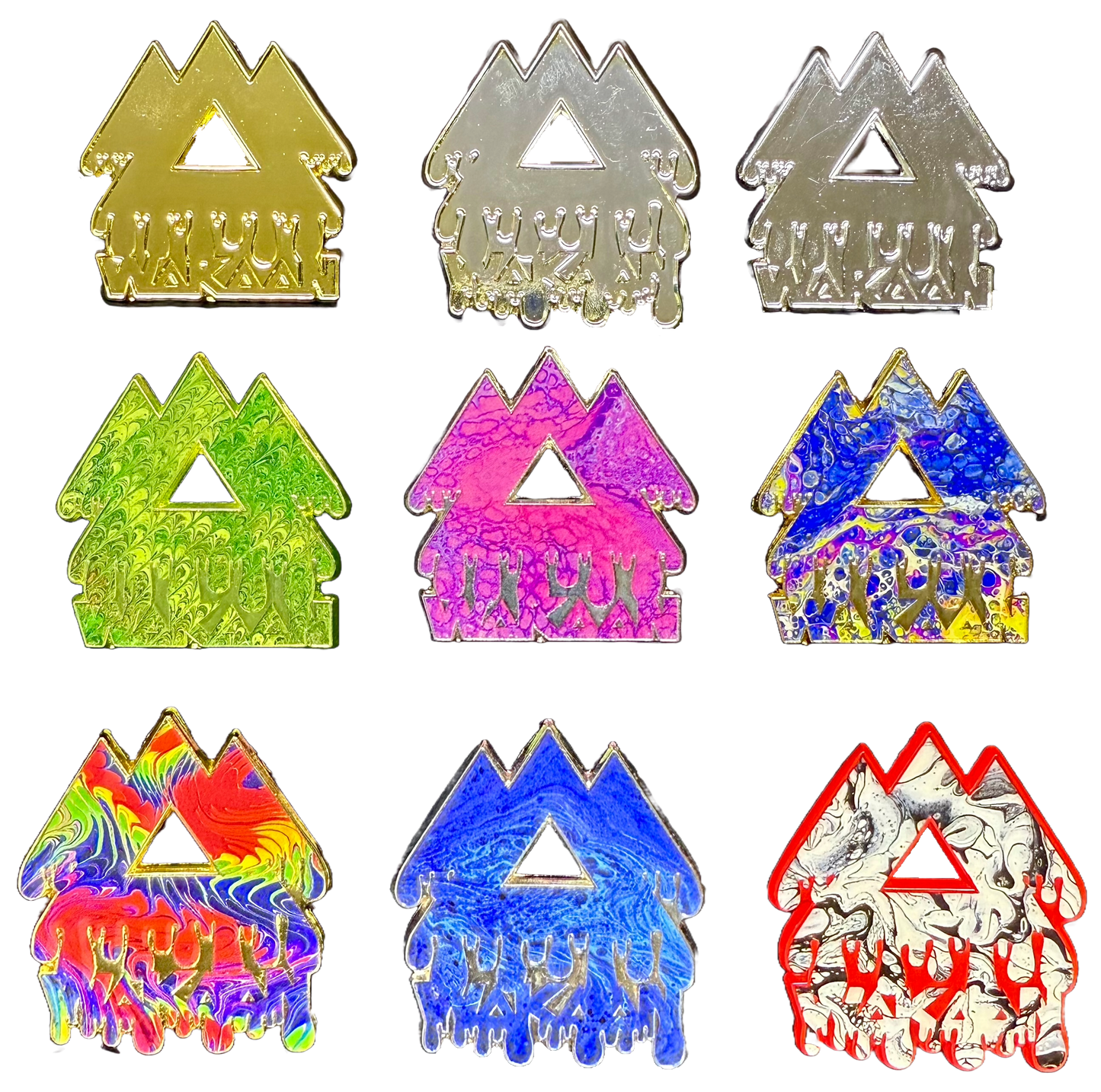 Dripping Wakaan Pins - 1.75" Image Pins - 9 Variations